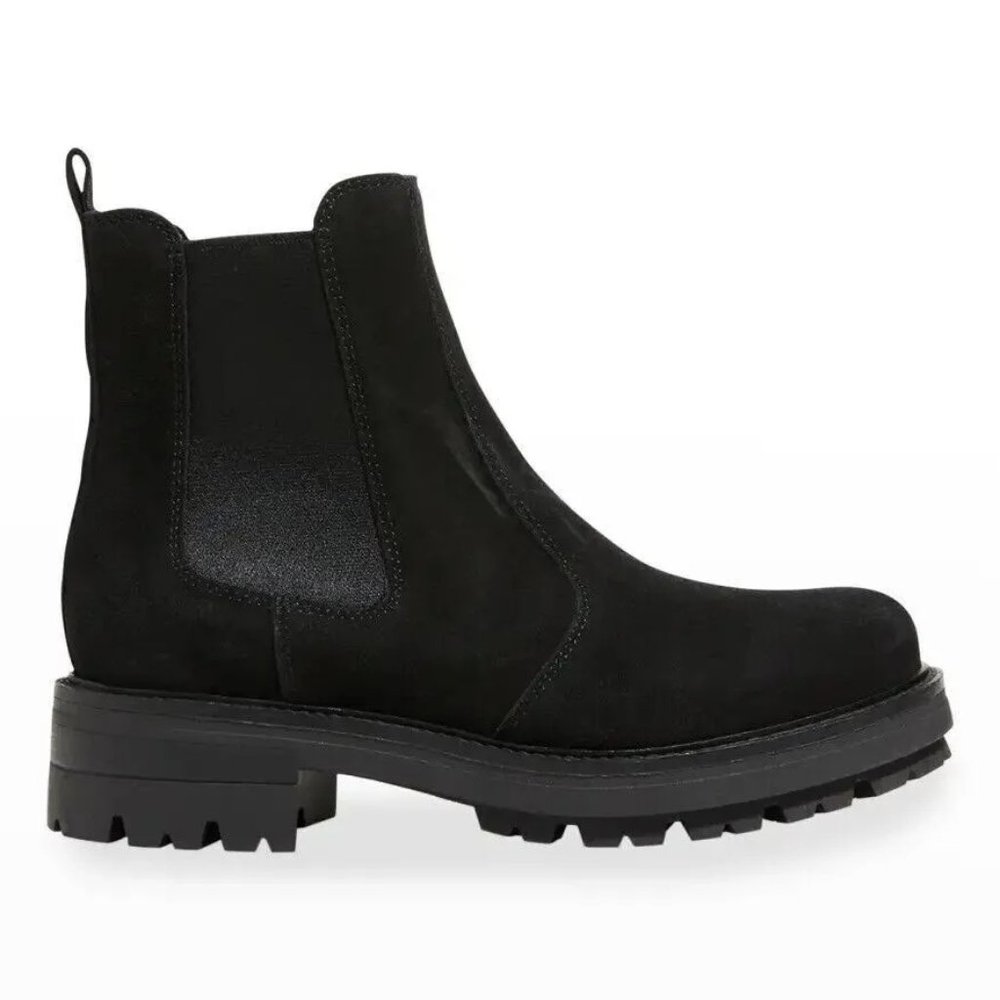 New! LA CANADIENNE CASSY Suede Bootie Black Size 9 M Cassie DD374